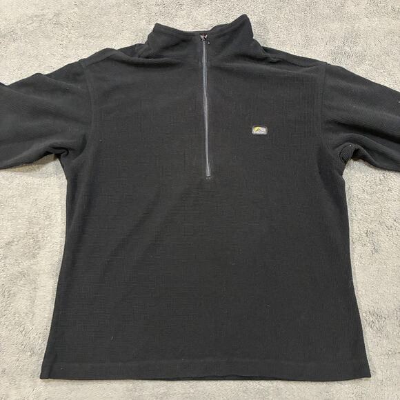 Lowe Alpine Black 1/4 Zip Thermal Waffle Knit Pullover Jacket Womens Size Medium - Picture 3 of 9